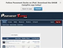 Tablet Screenshot of pavementsucks.com